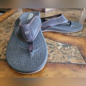 Skechers Dark Brown Flip Flops